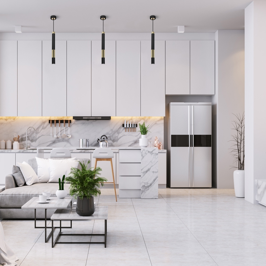 LED Ljuskrona med snöre DALLAS 1xGU10/3W/230V