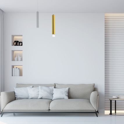 LED Ljuskrona med snöre GOLDIE 1xLED/5W/230V guld