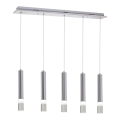 LED Ljuskrona med snöre ICE 5xLED/5W/230V