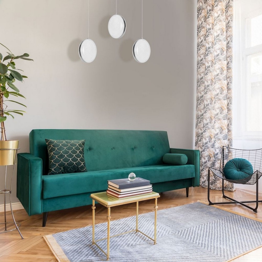 LED Ljuskrona med snöre LIRA 3xLED/27W/230V