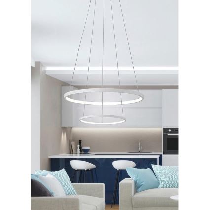 LED Ljuskrona med snöre LUNE LED/40W/230V