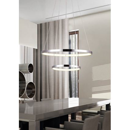 LED Ljuskrona med snöre LUNE LED/40W/230V