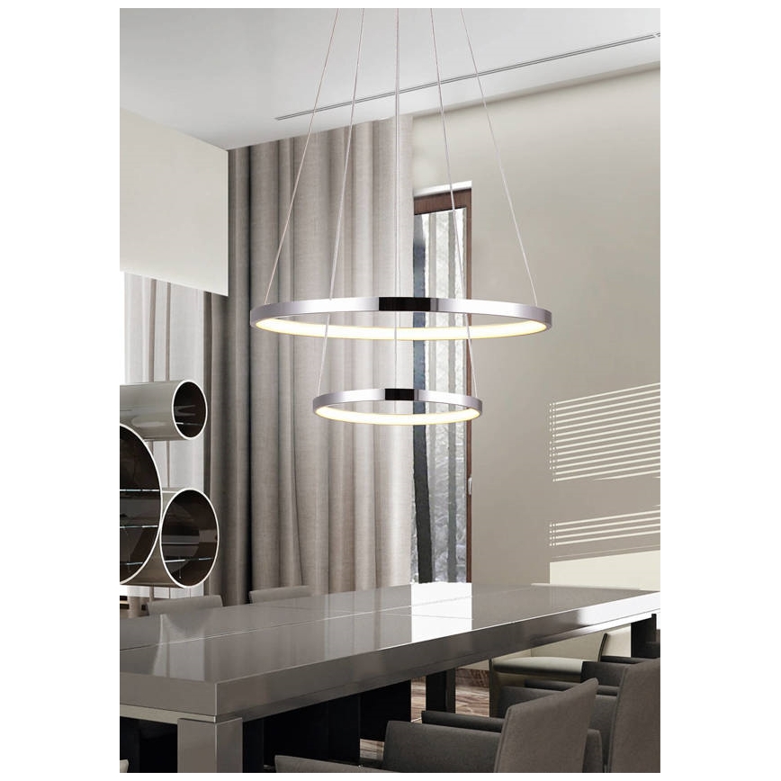 LED Ljuskrona med snöre LUNE LED/40W/230V