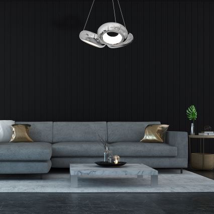 LED Ljuskrona med snöre MERCURIO 3xLED/12W/230V