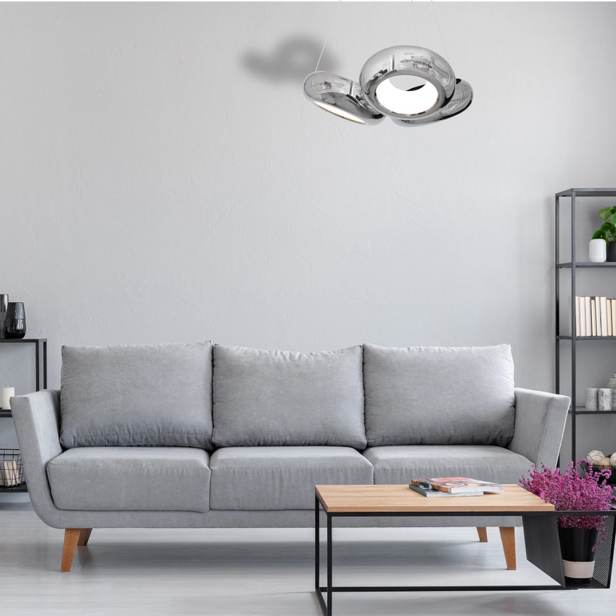 LED Ljuskrona med snöre MERCURIO 3xLED/12W/230V