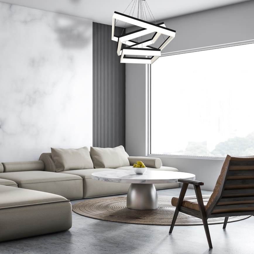 LED Ljuskrona med snöre NERO 3xLED/140W/230V