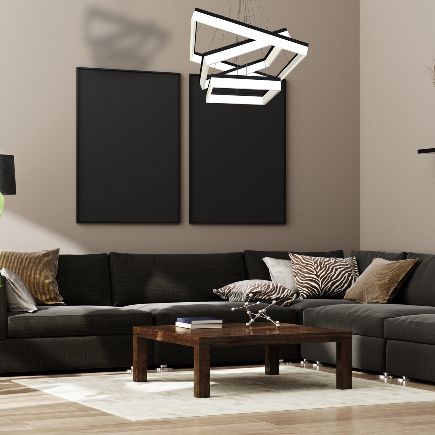 LED Ljuskrona med snöre NERO 3xLED/140W/230V