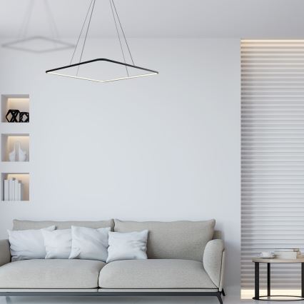 LED Ljuskrona med snöre NIX LED/25W/230V svart