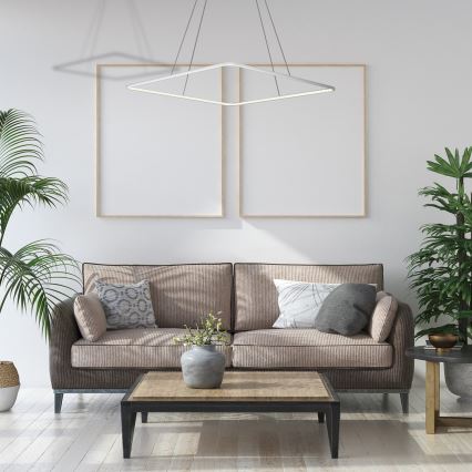 LED Ljuskrona med snöre NIX LED/25W/230V vit