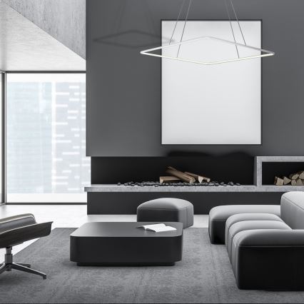 LED Ljuskrona med snöre NIX LED/25W/230V vit