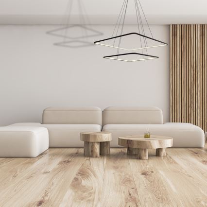 LED Ljuskrona med snöre NIX LED/50W/230V svart