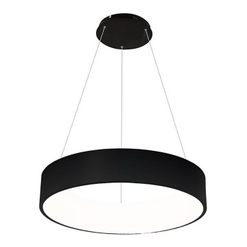 LED Ljuskrona med snöre OHIO Svart LED/24W/230V