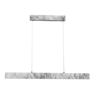 LED Ljuskrona med snöre PIERCE LED/18W/230V  vit/grå