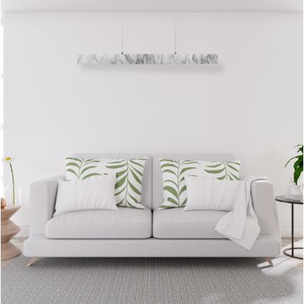 LED Ljuskrona med snöre PIERCE LED/18W/230V  vit/grå