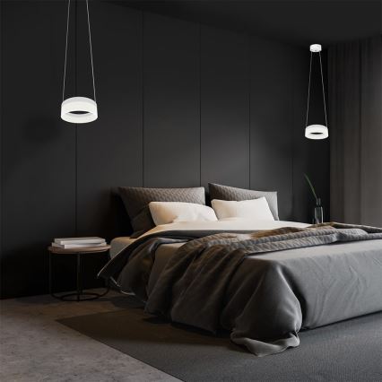 LED Ljuskrona med snöre RING LED/12W/230V