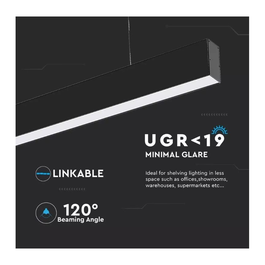 LED Ljuskrona med snöre SAMSUNG CHIP LED/40W/230V 3000K/4000K/6400K