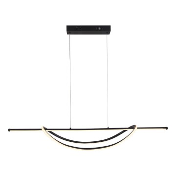 LED ljuskrona med textilsladd AMBAR LED/35W/230V svart