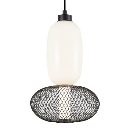 LED ljuskrona med textilsladd ARAME LED/15W/230V diameter 22 cm svart