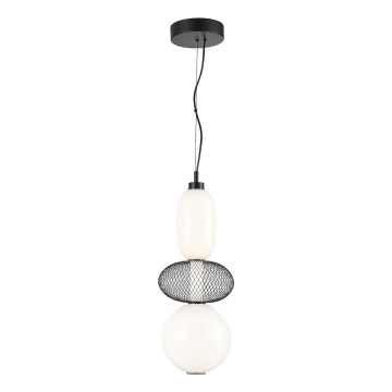 LED ljuskrona med textilsladd ARAME LED/23W/230V diameter 22 cm svart