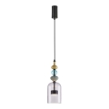 LED ljuskrona med textilsladd ARTE LED/12W/230V diameter 13 cm svart