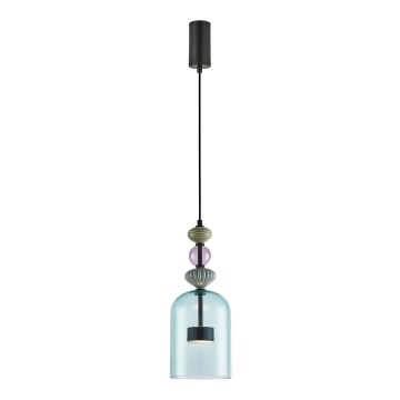 LED ljuskrona med textilsladd ARTE LED/12W/230V diameter 16 cm svart