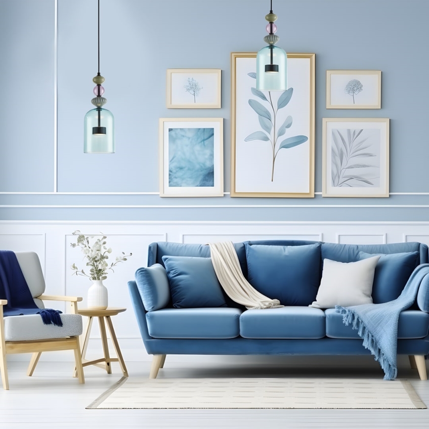 LED ljuskrona med textilsladd ARTE LED/12W/230V diameter 16 cm svart