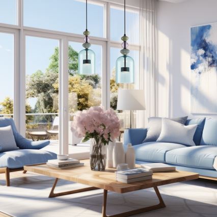 LED ljuskrona med textilsladd ARTE LED/12W/230V diameter 16 cm svart