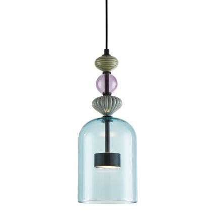 LED ljuskrona med textilsladd ARTE LED/12W/230V diameter 16 cm svart