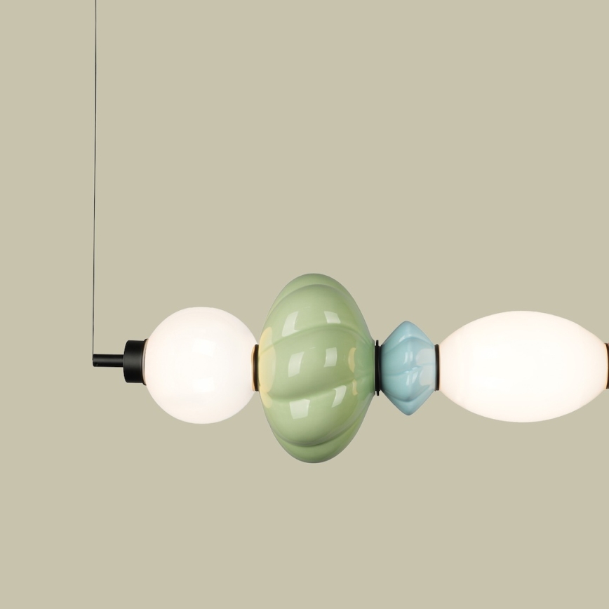 LED ljuskrona med textilsladd ASCOLI LED/24W/230V färgrik