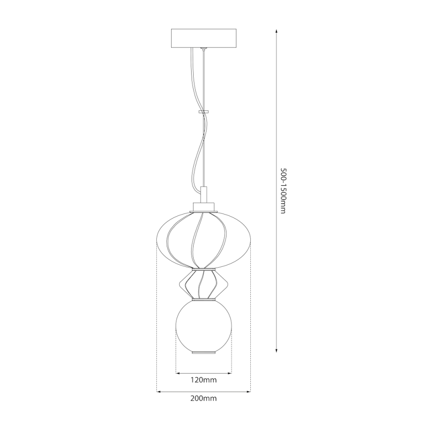 LED ljuskrona med textilsladd ASCOLI LED/8W/230V diameter 20 cm grön/blå