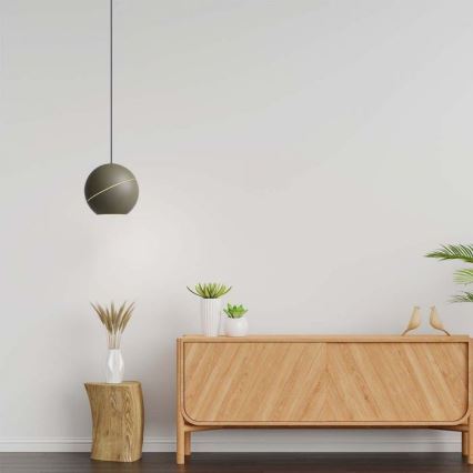 LED ljuskrona med textilsladd beröring LED/8,5W/230V 3000K grå