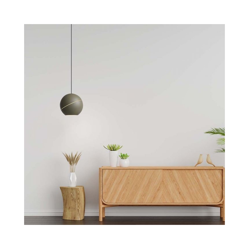 LED ljuskrona med textilsladd beröring LED/8,5W/230V 3000K grå