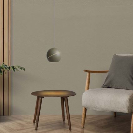 LED ljuskrona med textilsladd beröring LED/8,5W/230V 3000K grå