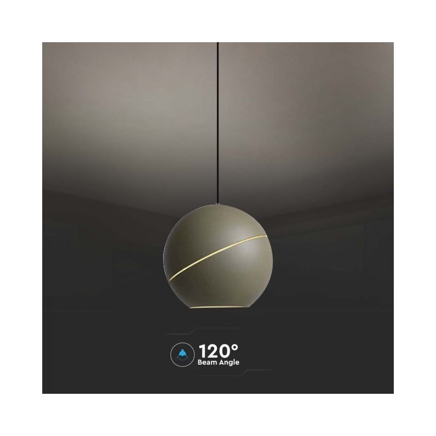 LED ljuskrona med textilsladd beröring LED/8,5W/230V 3000K grå