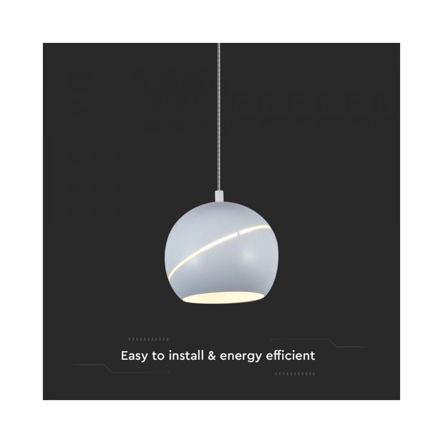 LED ljuskrona med textilsladd beröring LED/8,5W/230V 3000K vit