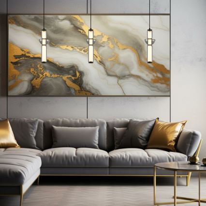 LED ljuskrona med textilsladd CAMPO LED/19W/230V