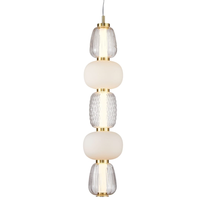 LED ljuskrona med textilsladd CARO LED/40W/230V guld