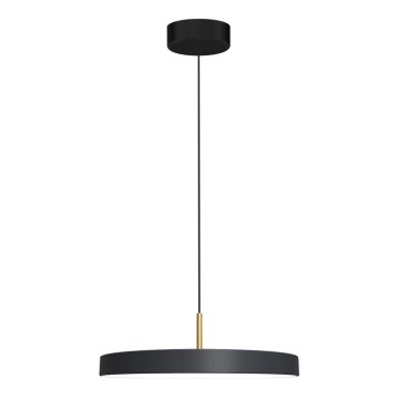 LED ljuskrona med textilsladd DISC LED/38W/230V diameter 45 cm svart