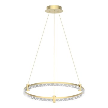 LED ljuskrona med textilsladd ELEGANCE LED/36W/230V diameter 60 cm guld