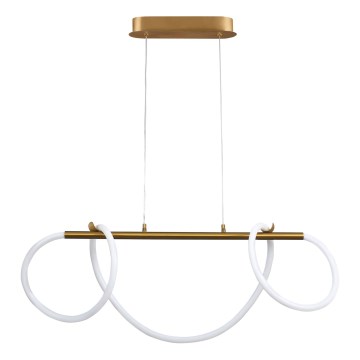 LED ljuskrona med textilsladd EMMA LED/38W/230V guld