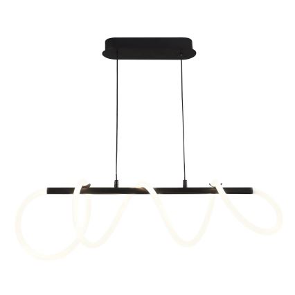 LED ljuskrona med textilsladd EMMA LED/38W/230V svart