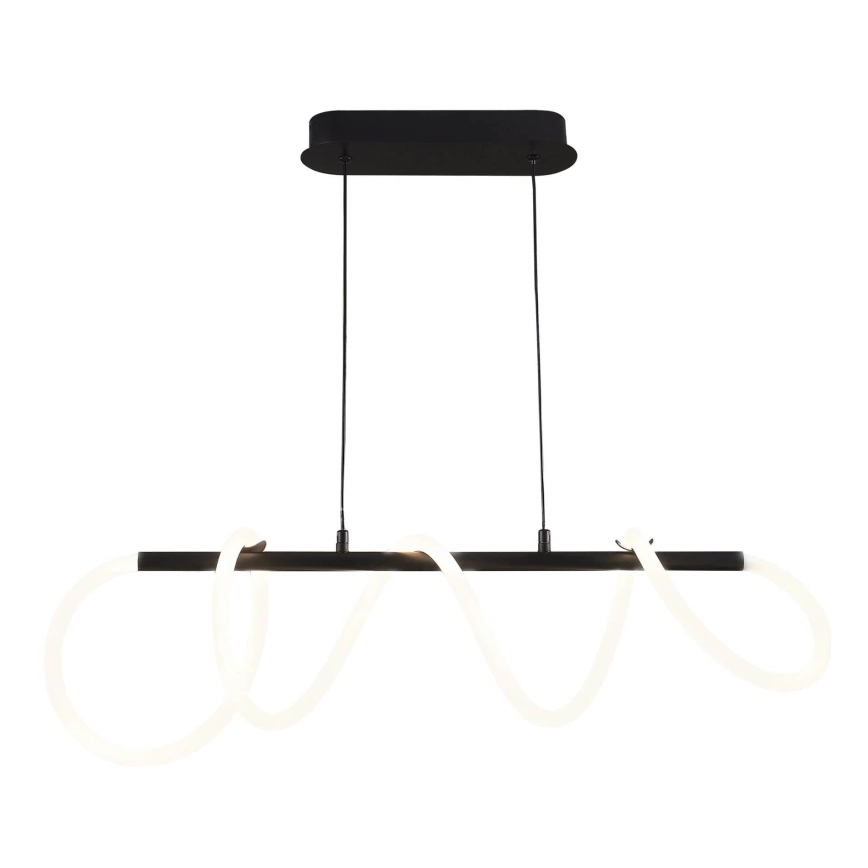 LED ljuskrona med textilsladd EMMA LED/38W/230V svart
