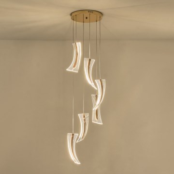 LED ljuskrona med textilsladd FIRENZE 6xLED/10W/230V 3000K