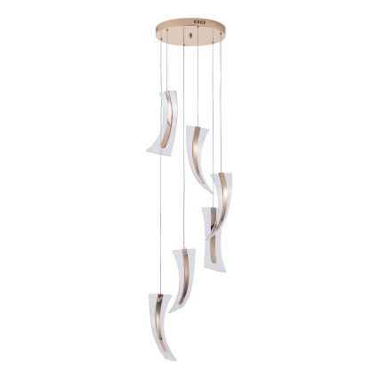 LED ljuskrona med textilsladd FIRENZE 6xLED/10W/230V 3000K