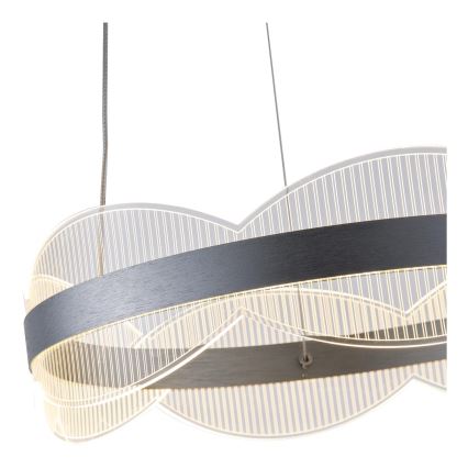 LED ljuskrona med textilsladd FIRENZE LED/48W/230V 3000K diameter 40 cm