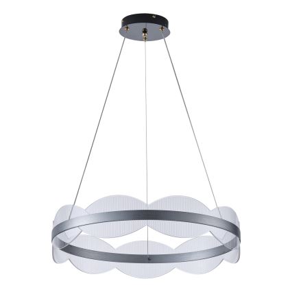 LED ljuskrona med textilsladd FIRENZE LED/60W/230V 3000K diameter 60 cm