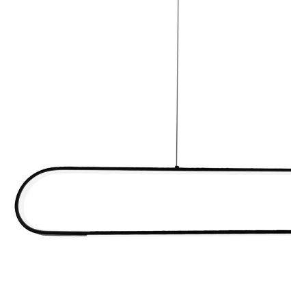 LED ljuskrona med textilsladd FRAME LED/42W/230V svart