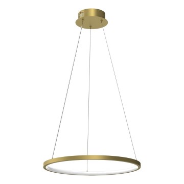 LED ljuskrona med textilsladd HOOP LED/27W/230V diameter 50 cm 4000K guld