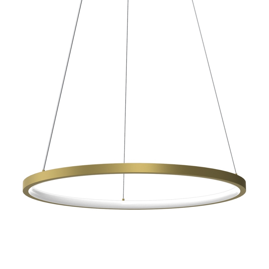 LED ljuskrona med textilsladd HOOP LED/27W/230V diameter 50 cm 4000K guld