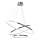 LED ljuskrona med textilsladd HOOP LED/93W/230V diameter 80 cm 4000K skinande krom